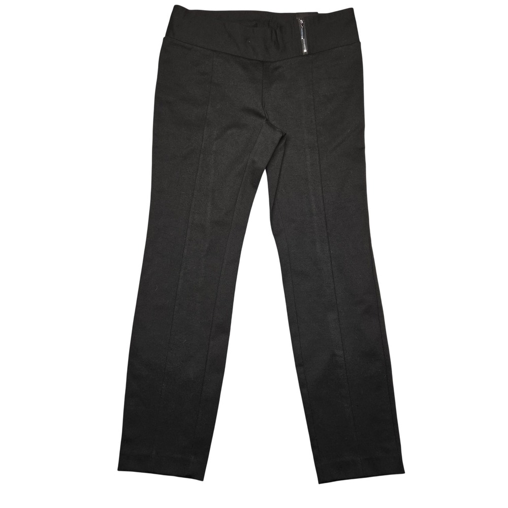 Alfani Pants Womens 10 Black Ponte‎ Slim Leg Tummy Control Dress Workwear Office